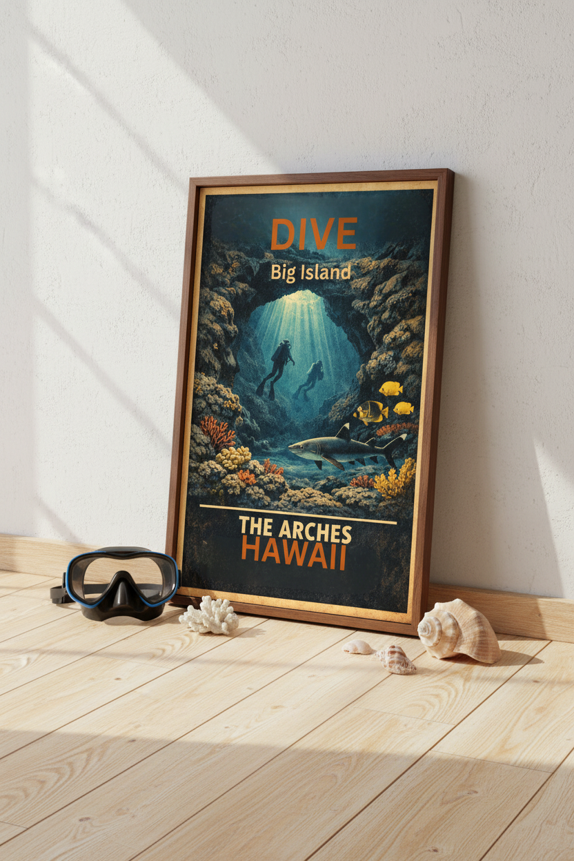 Below the Blue, Hawaii Dive Posters